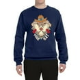 thumbnail image 2 of Wild Bobby Home Is Where You Hang Your Hat Country Eagle Pop Culture Unisex Crewneck Sweatshirt, Navy, X-Large, 2 of 6