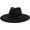 Black, variant on Fedora Hat for Women Men Big Wide Brim Western Suede Hats with Belt Buckle