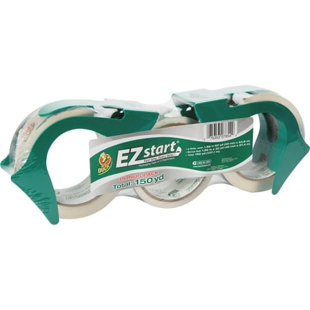 Duck EZ Start Moving Kit With Packing Tape and Dispensers, Clear,