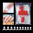 thumbnail image 3 of Uñas francesas blancas con forma de media luna, uñas postizas para manicura casera y salón. 5 piezas, 3 of 9