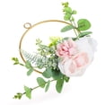 thumbnail image 3 of Corona de hierro geométrica, corona de flores artificiales, corona de dama de honor para boda, corona decorativa, construcción robusta, 3 of 8