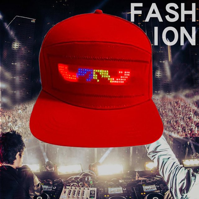 TINZ Yoyoway LED Rolling Display Hat LED Rolling Display Hat LED Display Hat Rolling LED Display Hat Lifeguard Visors for Women Full Coverage Hats Umbrella Base