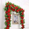 thumbnail image 4 of Twowood Hanging Rose Ivy Everlasting Ornamental Faux Silk Flower Wall Art Decorating Fake Flowers Garland Wedding Decor, 4 of 10