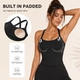 thumbnail image 6 of Carlikeit Women's Built In Bra Crop Tank Top Square Neck Spaghetti Strap Workout Yoga Cami with Removable Pads, 6 of 6
