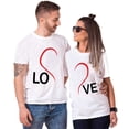 thumbnail image 4 of ZCFZJW Couple T-Shirts for Him Her Short Sleeve Funny Letters Printed Valentine's Day Tops Loose Fitted Casual Holiday Tees Shirt for Women/Men Wife/Husband White Women-S, 4 of 5