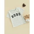 thumbnail image 3 of Kiapeise Toddler Baby Boy Summer Tees Shirts Basic Short Sleeve Crewneck BUBS Letter Print Tops, 3 of 8