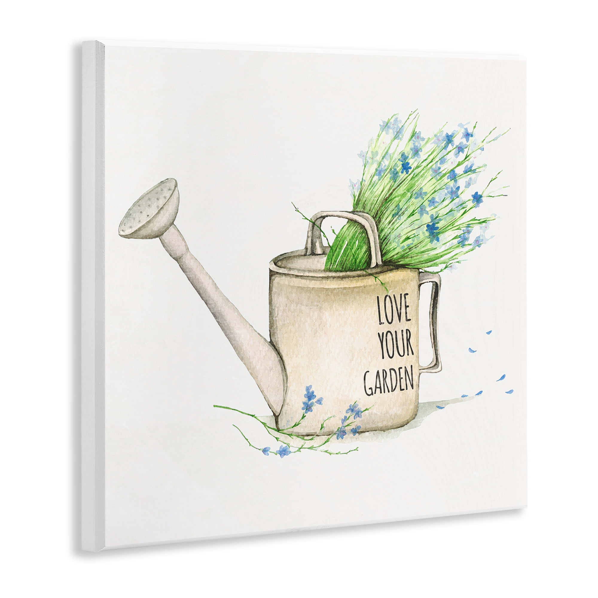 Stupell Industries Love Your Garden Phrase Plants & Flowers Painting Unframed Art Print Wall Art, 12 x 12
