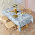thumbnail image 3 of Blue Ethnic Mandala Pattern Rectangle Tablecloth 60"x102",Waterproof Polyester Rectangle Table Cloth, Wipeable Spillproof Polyester Tablecloth for Dining, Camping, Indoor and Outdoor, 3 of 6