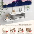 thumbnail image 2 of BiJun Floating TV Stand Wall Mounted, Floating TV Shelf for TVs up to 60"（White）, 2 of 6