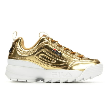 Fila - Fila Women's Disruptor II Premium Metallic Gold/White Sneaker - 6.5 M US - Walmart.com