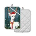 thumbnail image 2 of Iauyy 2 Pack Hot Pads for Kitchen Heat Resistant&Non Slip Potholders，Thickness 8mm Heat Resistant up to 170° for Oven Mitts Kitchen Decor 7x9.8in,The Portrait Of A Deer, 2 of 7