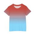 thumbnail image 3 of AherBiu Toddler Clothes Unisex Summer Tops Kid Boys Girls Short Sleeve Gradient Color Comfy T Shirts Basic Tees, 3 of 4