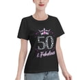 thumbnail image 2 of 50 And Fabulous Women'S Basic Short Sleeve T-Shirt Black Xx-Large, 2 of 5