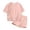 A1#-Pink, variant on Kids Solid Pullover Short Sleeve Sweatshirt and Shorts Set, Unisex Summer Outfit