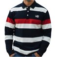 thumbnail image 2 of PNTUTB Men's Casual Long Sleeve Color-blocking Shirt Classic Button Down Lapel Collar Pullover Comfort Blouses, 2 of 6