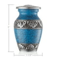 thumbnail image 4 of Reminded Small Cremation Urns for Human Ashes, Mini Keepsake Set of 4 Blue and Silver with Velvet Case, 4 of 7