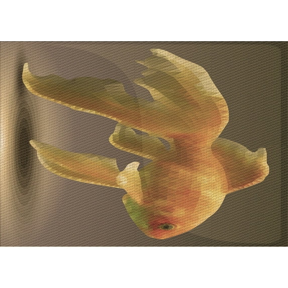 Ahgly Company Indoor Rectangle Patterned Cinnamon Brown Area Rugs, 2' x 4'