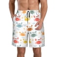 thumbnail image 1 of Balery Colorful Crabs Traje de Baño Estilo Hawaiano para Hombre, Shorts de Secado Rápido con Bolsillos-Medium, 1 of 6