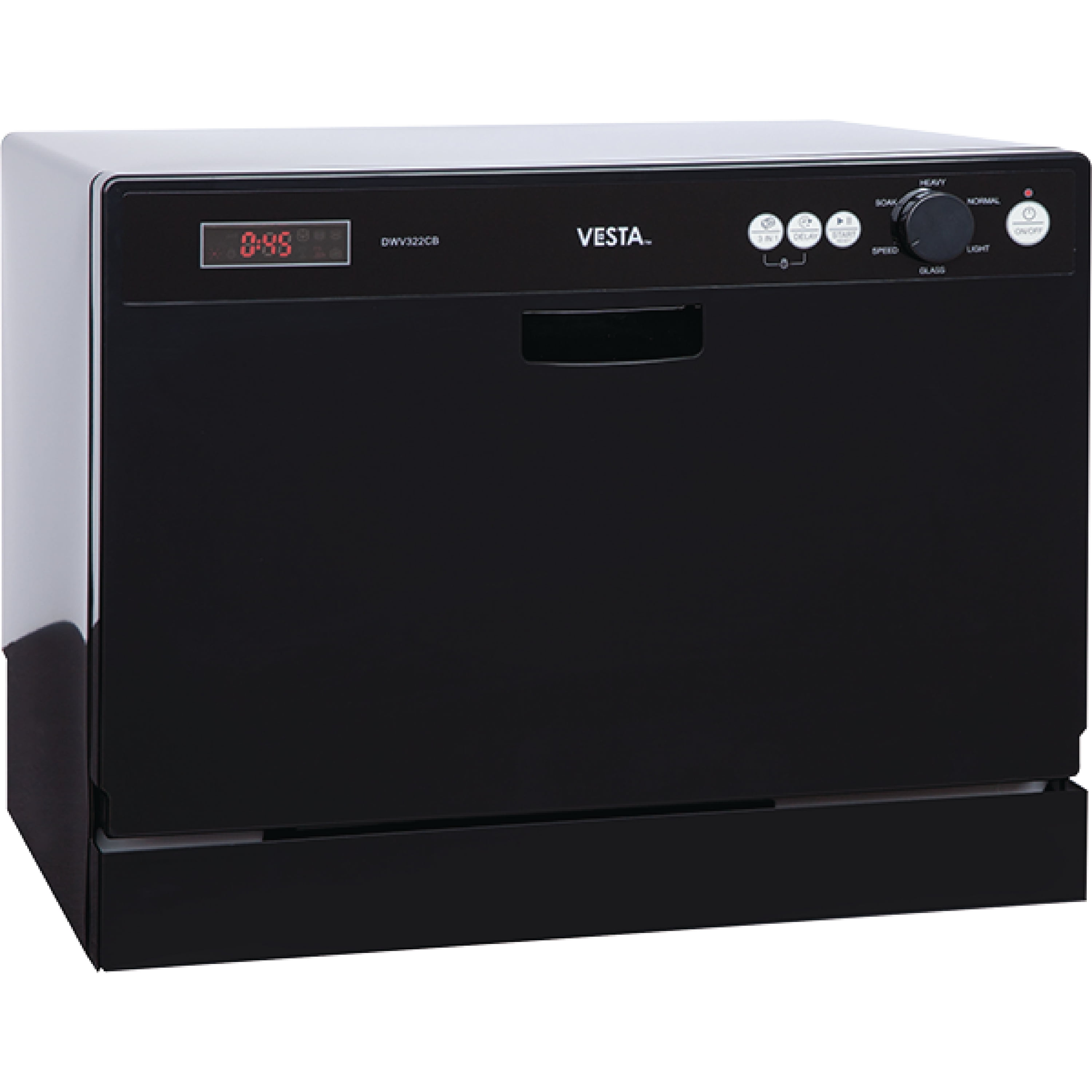 Vesta DWV322CB Black 120V Countertop RV Dishwasher