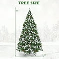 thumbnail image 3 of Gymax 6 FT Pre-lit Snow Sprayed Christmas Tree Artificial Xmas Tree w/ 8 Lighting Modes, 3 of 10