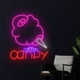 thumbnail image 3 of Handmadetneonsign Cotton Candy Neon Sign, Cotton Candy Wall Art Decor, Candy Store Wall Decor, 3 of 5