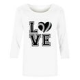 thumbnail image 4 of WJHWSX 3/4 Length Sleeve Womens Tops,Going Out Tops for Women,Comfort Fit,Crew Neck,Printed,White,2XL, 4 of 4