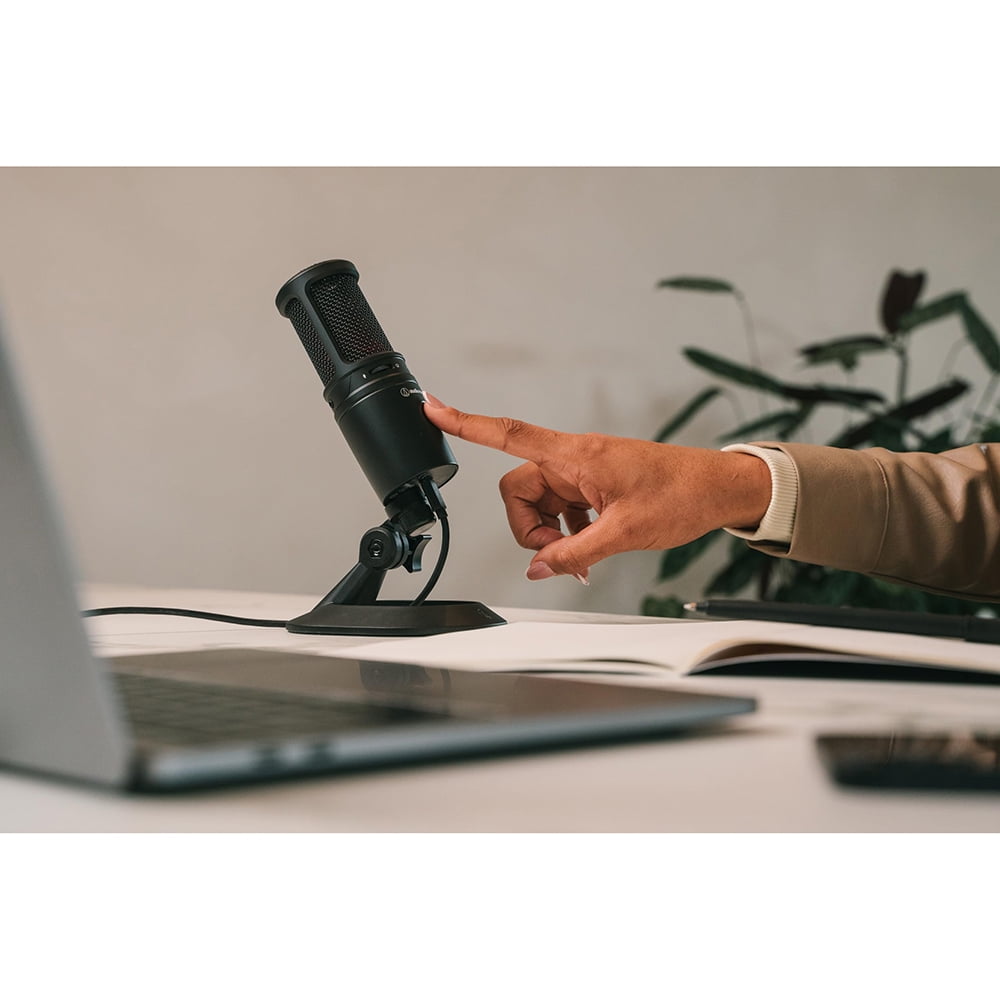 Audio-Technica AT2020USB-X Cardioid Condenser USB Microphone for Content Creators, Black Bundle with 2 YR CPS Extended Warranty
