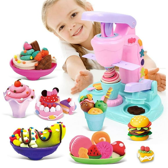 26 Pcs Ice Cream Maker Machine Color Dough Set With 12 Cans Dough-QIUPING