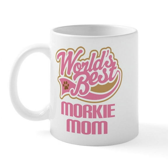 CafePress - Morkie Mom Mug - 11 oz Ceramic Mug - Novelty Coffee Tea Cup