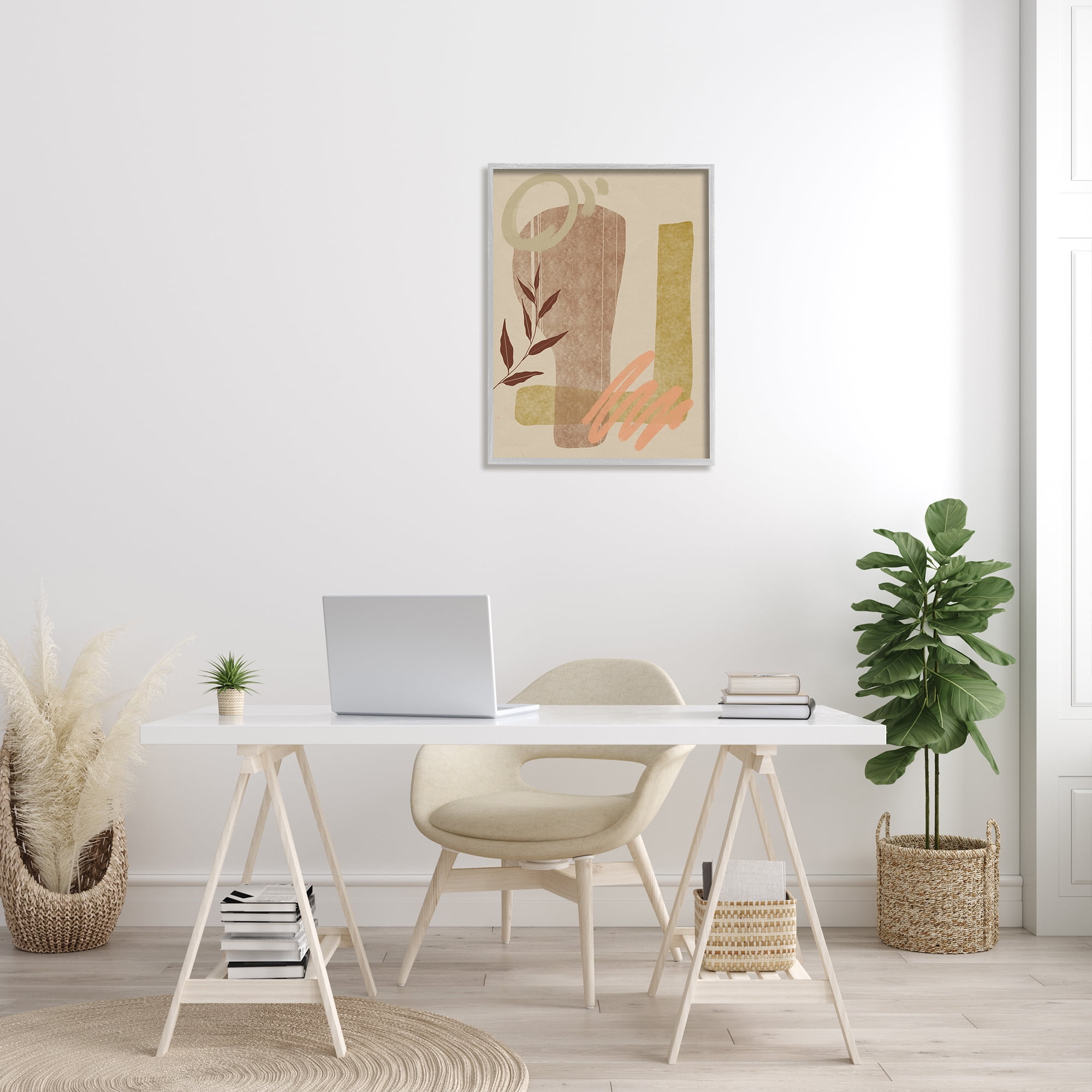 Stupell Indtries Abstract Shapes and Scribbles Brown Tone Desert Plant,24 x 30,Design by Nicholas Holman&nbsp;