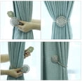 thumbnail image 3 of Paquete de 2 alzapaños magnéticos para cortinas, alzapaños elásticos con flores de cristal brillante, hebillas para cortinas, soporte decorativo de cuerda tejida para decoración del hogar y, 3 of 5