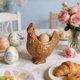 thumbnail image 5 of Uuiauoio Ceramic Hen Shaped Egg Cup Easter Eggs Holder Cute Chick Egg Tray Cups Table Centerpieces for Soft Boiled Eggs Spring Wedding Holiday Rustic Farmhouse Dinner Party Home Kitchen Decor, 5 of 7