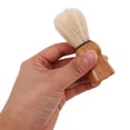 thumbnail image 4 of Brocha de afeitar retro para barba con mango de madera, ideal para el cuidado de la barba y el vello facial., 4 of 7
