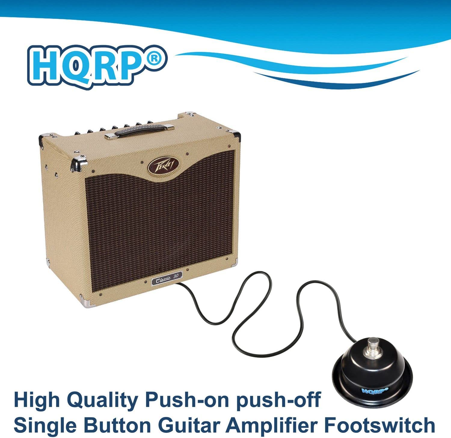 HQRP 1-Button Guitar Amp Footswitch for Orange FS-1 Fits Crush, Crush Pro Series, Dual Terror, TH30 Amps