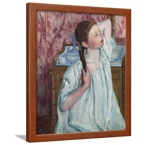 Girl Arranging Her Hair, by Mary Cassatt, Figurative Framed Art Print Wall Art by Mary Cassatt Sold by Girl Arranging Her Hair, by Mary Cassatt, Figurative Framed Art Print Wall Art by Mary Cassatt Sold by