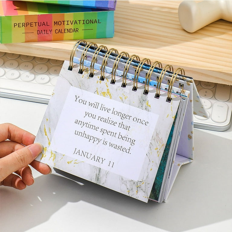 365 Days Daily Calendar 2024 Motivational Desk Calendar Inspirational  Quotes Mini Calendar 2024 Perpetual Calendar for Home, Offices - Walmart.com