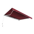 thumbnail image 4 of Outsunny 10' X 8' Manual Retractable Sun Shade Patio Awning - Wine Red, 4 of 10