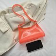 thumbnail image 3 of Bolso vagabundo de moda para mujer, bolso transparente de PVC para axila, sencillo para regalo (naranja) Tmvgtek Para Estrenar, 3 of 9