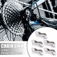 thumbnail image 2 of 5 Pair 10 Speed Master Chain Link Connectors Bicycle Bike Reusable Speed Chain Link Silver Tone, 2 of 8