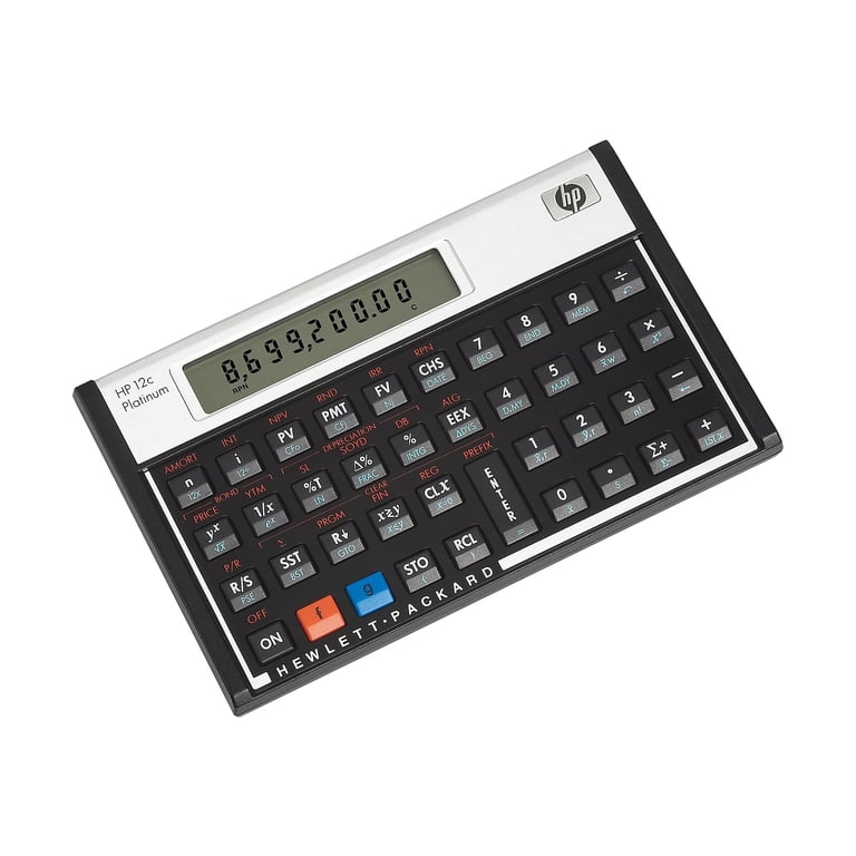 HP, 12c Platinum Financial Calculator, 10-Digit LCD, Black
