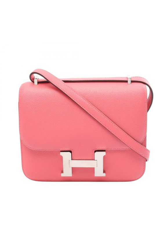 Pre-Owned Hermes Constance 3 Mini Rose Azalee Shoulder Bag Handbag Evercolor Women's Pink