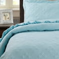 thumbnail image 2 of KASENTEX  Soft Microfiber Quilt Set Machine Washable Bedspread All Season Cyan - King, 2 of 5