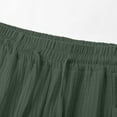 thumbnail image 5 of vigerkar Cotton Linen Capri Pants for Women 2025 Summer Casual Plus Size Capris Wide Leg High Waisted Drawstring Pants Dark Green, XXL, 5 of 9