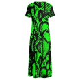 thumbnail image 5 of Snakeskin Dress Green and Black Python Aesthetic Bohemia Long Dresses Ladies Cute Maxi Dress Gift, 5 of 5
