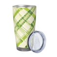 thumbnail image 2 of 20oz Car Cup Three-Piece Set Of Single Silver Edge No Smell Easy To Carry Heat Preservation For Daily Car Sports Travel Lime Houndstooth Hand-Drawn Sketch_4, 2 of 8