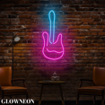 thumbnail image 3 of Glowneon Guitar Wall Led Light, Guitar Music Club Decor, Guitar Sign, 3 of 5