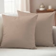 thumbnail image 2 of Beige Solid Color Outdoor Pillow Covers 20x20 Set of 2,Waterproof Patio Throw Pillowcase Protectors,Aesthetics Contemporary Luxury Decorative Pillow Shams Cushion Covers for Seat Bed Couch Sofa, 2 of 8