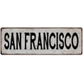 thumbnail image 1 of SAN FRANCISCO Vintage Look Rustic Metal City State Sign 6 x 18 Matte Finish Metal 106180041370, 1 of 1