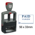 thumbnail image 1 of Printtoo Office Stationery Heavy Duty Stamp With Paid By Text Self Inking Date Rubber Stamp-Blue, 1 of 1
