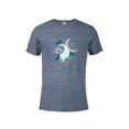 thumbnail image 1 of Tim Burton’s The Nightmare Before Christmas Zero Moonlight - Short Sleeve Blended T-Shirt for Adults - Customized-Denim Snow Heather, 1 of 4